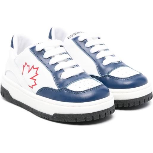 DSQUARED2 KIDS sneakers con design color-block - bianco