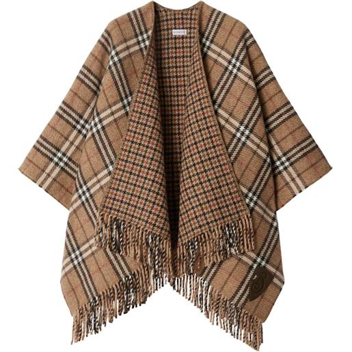 Burberry mantella a quadri - marrone