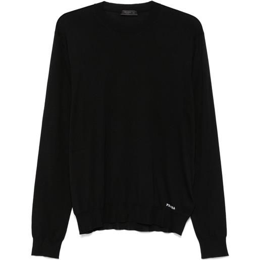 Prada maglione in seta riciclata - nero