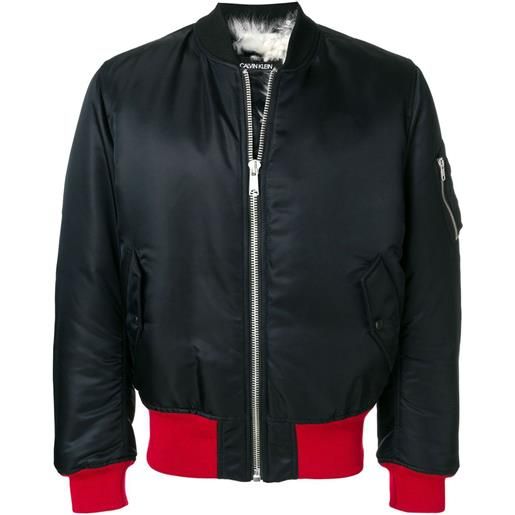 Calvin Klein bomber con inserti - nero