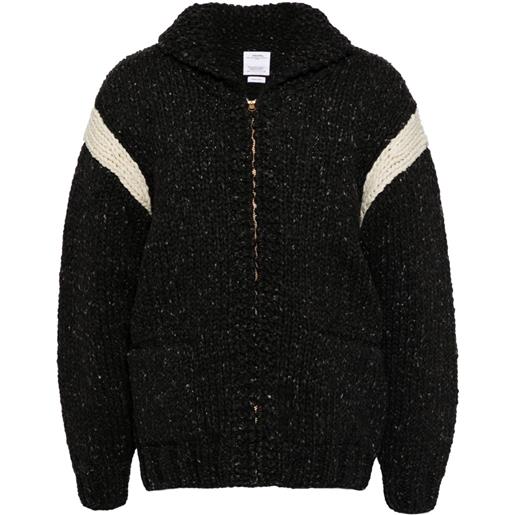 visvim cardigan con zip - nero