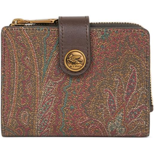 ETRO portafoglio con stampa paisley - marrone
