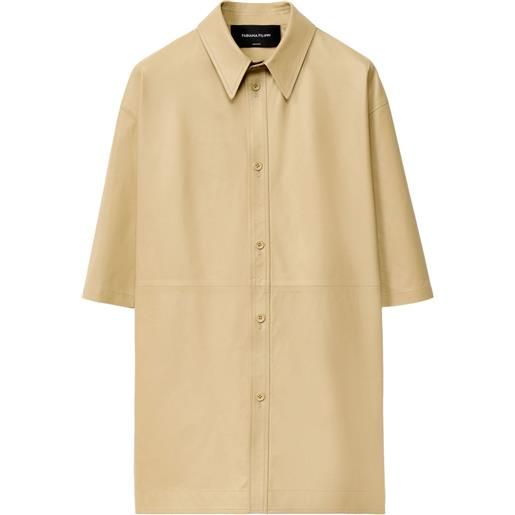 Fabiana Filippi camicia in pelle - marrone