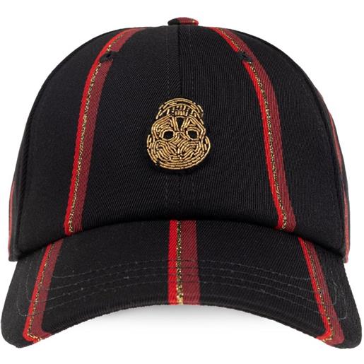 Alexander McQueen cappello da baseball con applicazione - nero