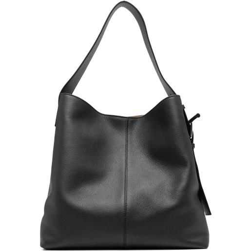 Alexander McQueen borsa tote t-bar sling - nero