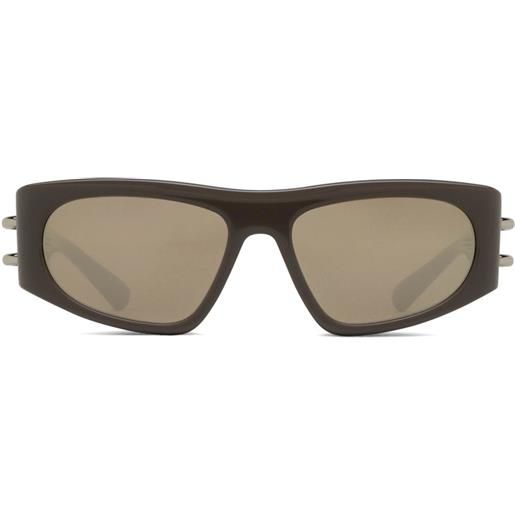 Alexander McQueen Eyewear occhiali da sole squadrati - marrone