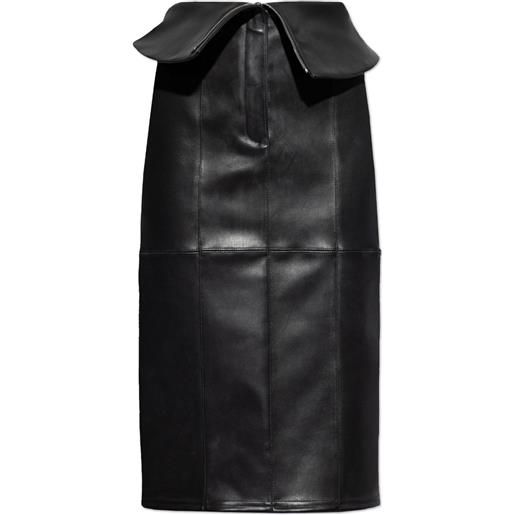 Alexander McQueen gonna a matita in pelle - nero