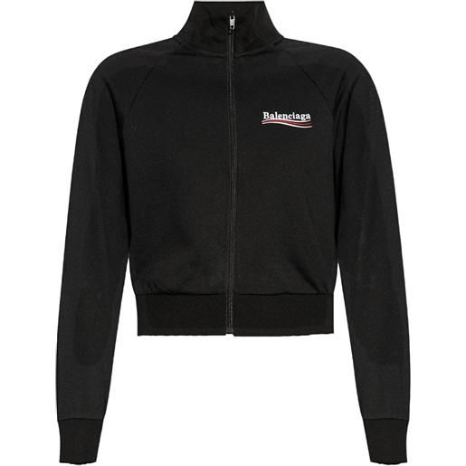 Balenciaga felpa con ricamo - nero