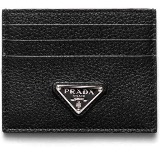 Prada portacarte con logo - nero