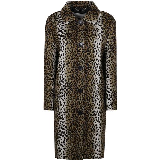 Blumarine cappotto leopardato - marrone