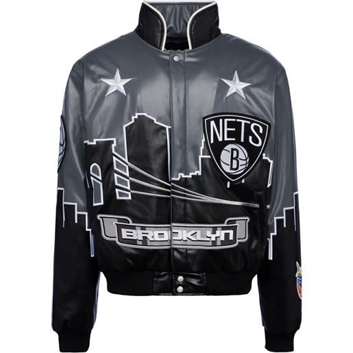 Jeff Hamilton giacca skyline x brooklyn nets - nero