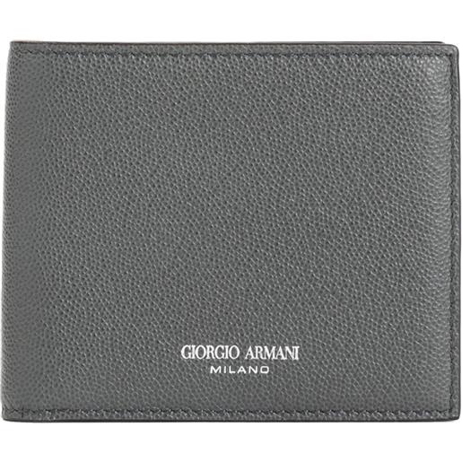 Giorgio Armani portafoglio in pelle - grigio