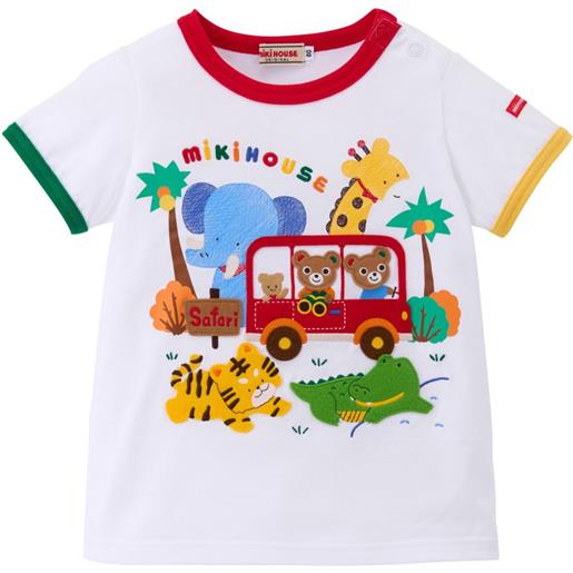 Miki House t-shirt miki zoo adventure - bianco