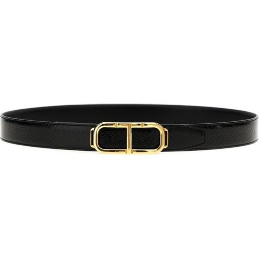 TOM FORD cintura con logo t - nero
