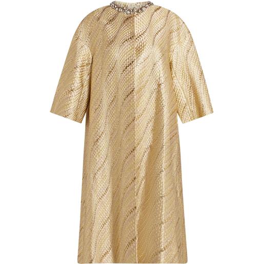 Dice Kayek cappotto con decorazione di strass - oro