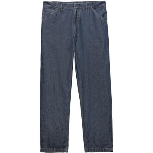 Prada pantaloni chambray - blu