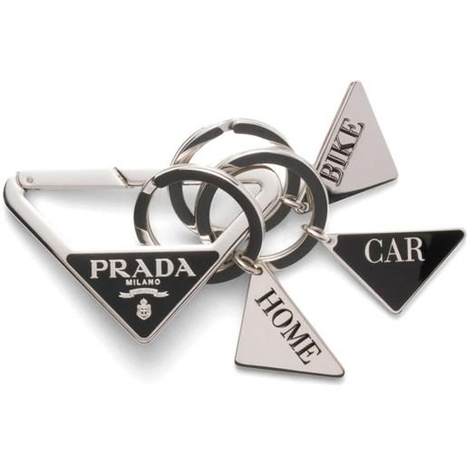 Prada portachiavi a triangolo - nero