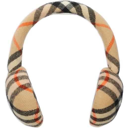 Burberry paraorecchie a quadri - marrone