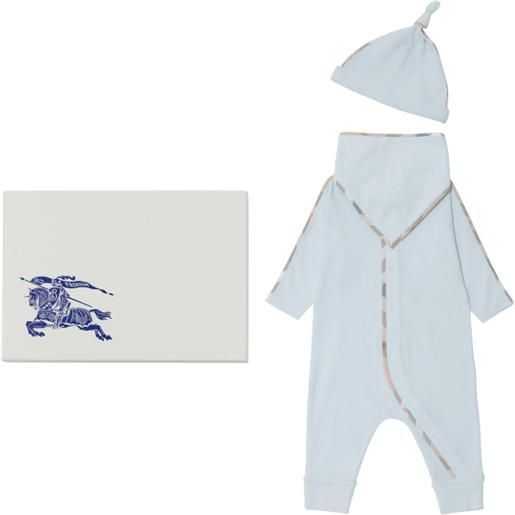Burberry Kids tutine con bordo a quadri (set di 3) - blu