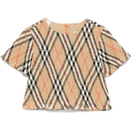 Burberry Kids blusa madeline - marrone