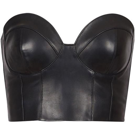 Balmain corsetto con zip - nero