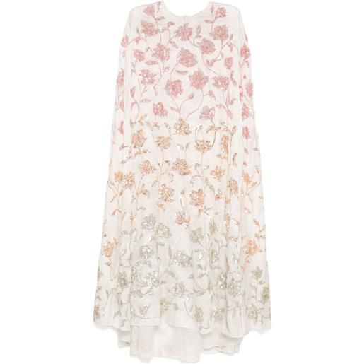 SHATHA ESSA abito con decorazione - bianco