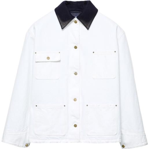 Prada giacca technical canvas blouson - bianco