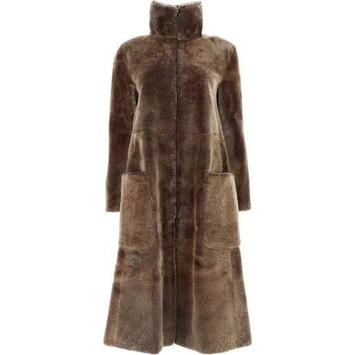 Giorgio Armani cappotto di shearling - marrone