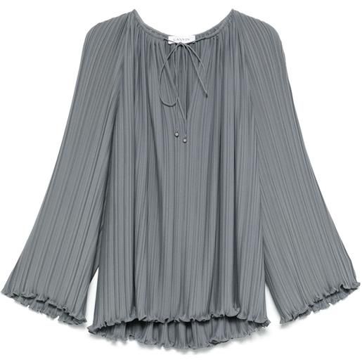 Lanvin blusa plissettata - grigio