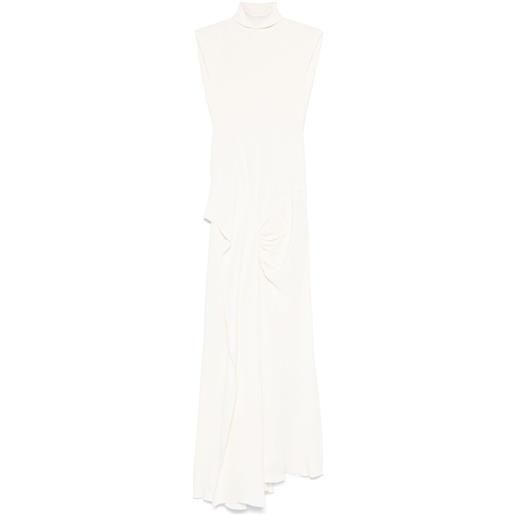 Victoria Beckham abito lungo asimmetrico - toni neutri