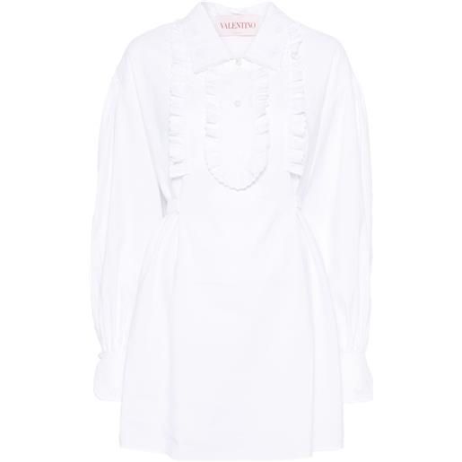 Valentino Garavani abito corto con ruches - bianco