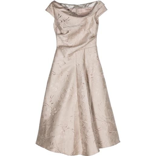 Talbot Runhof abito kobold2 midi svasato - toni neutri