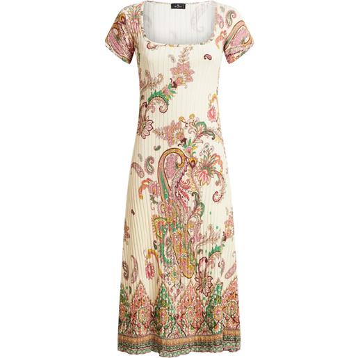 ETRO abito midi a coste - toni neutri