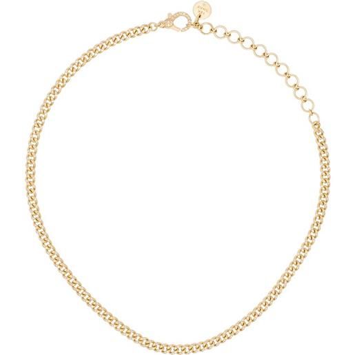 SHAY choker baby link in oro 18kt con pavé di diamanti