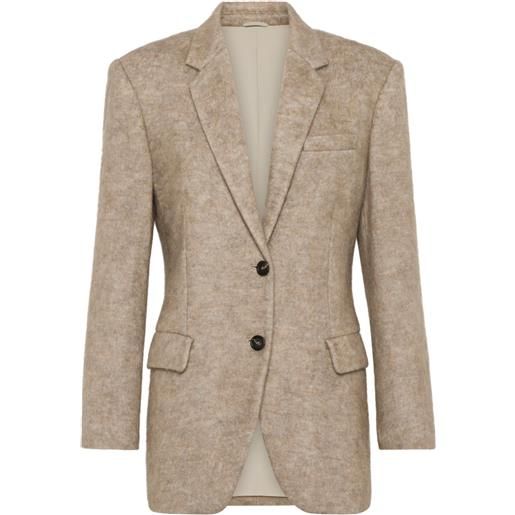 Brunello Cucinelli blazer con decorazione monili - toni neutri