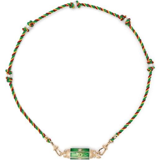 Marie Lichtenberg collana baby locket in oro giallo 14kt con diamanti