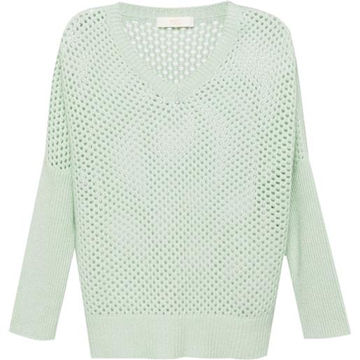 Fedeli maglione locri traforato - blu