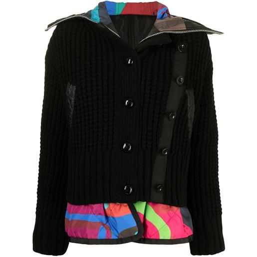 sacai abito a fiori - nero