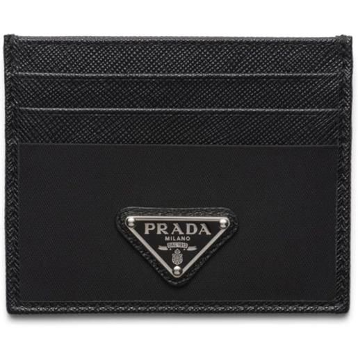 Prada portafoglio con logo - nero