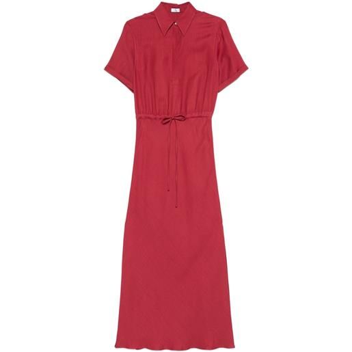 Brunello Cucinelli abito lungo in twill - rosso