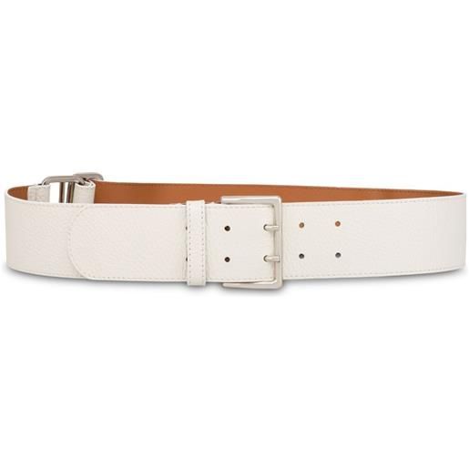 Alberta Ferretti cintura in pelle con fibbia - bianco