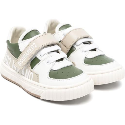 DSQUARED2 KIDS sneakers con design color-block - bianco