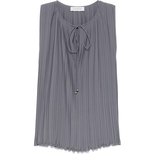 Lanvin blusa plissettata - grigio