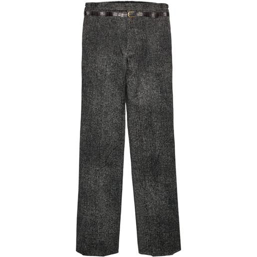 Prada pantaloni sportivi in gabardine di cotone - grigio