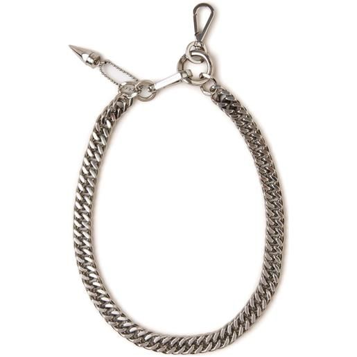Alexander McQueen collana a catena cubana - argento