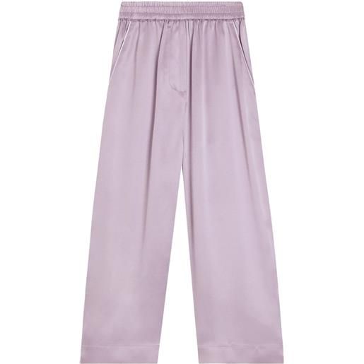 Dolce & Gabbana Kids pantaloni pigiama in raso - viola