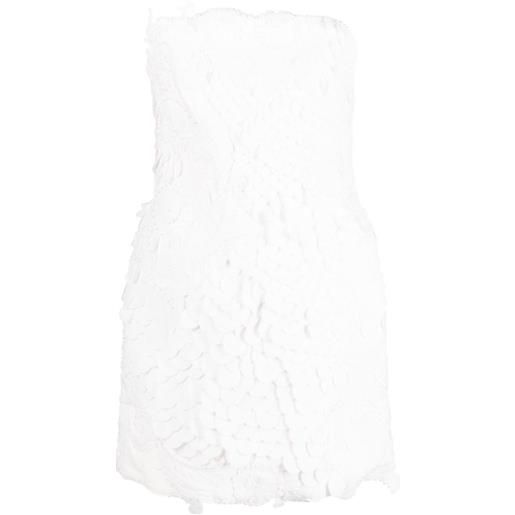 ZIMMERMANN abito corto senza spalline tama - bianco