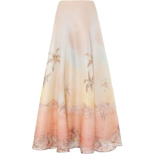 ZIMMERMANN gonna lunga illuminate - rosa