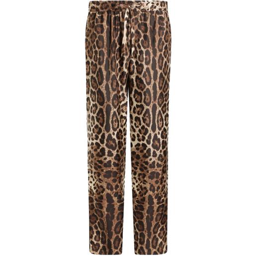 Dolce & Gabbana pantaloni sportivi con stampa - marrone