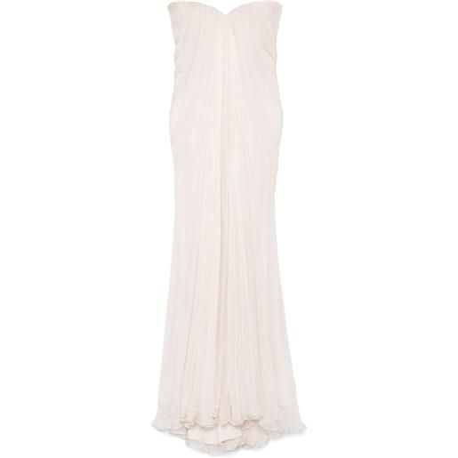 Alexander McQueen abito lungo drappeggiato - rosa